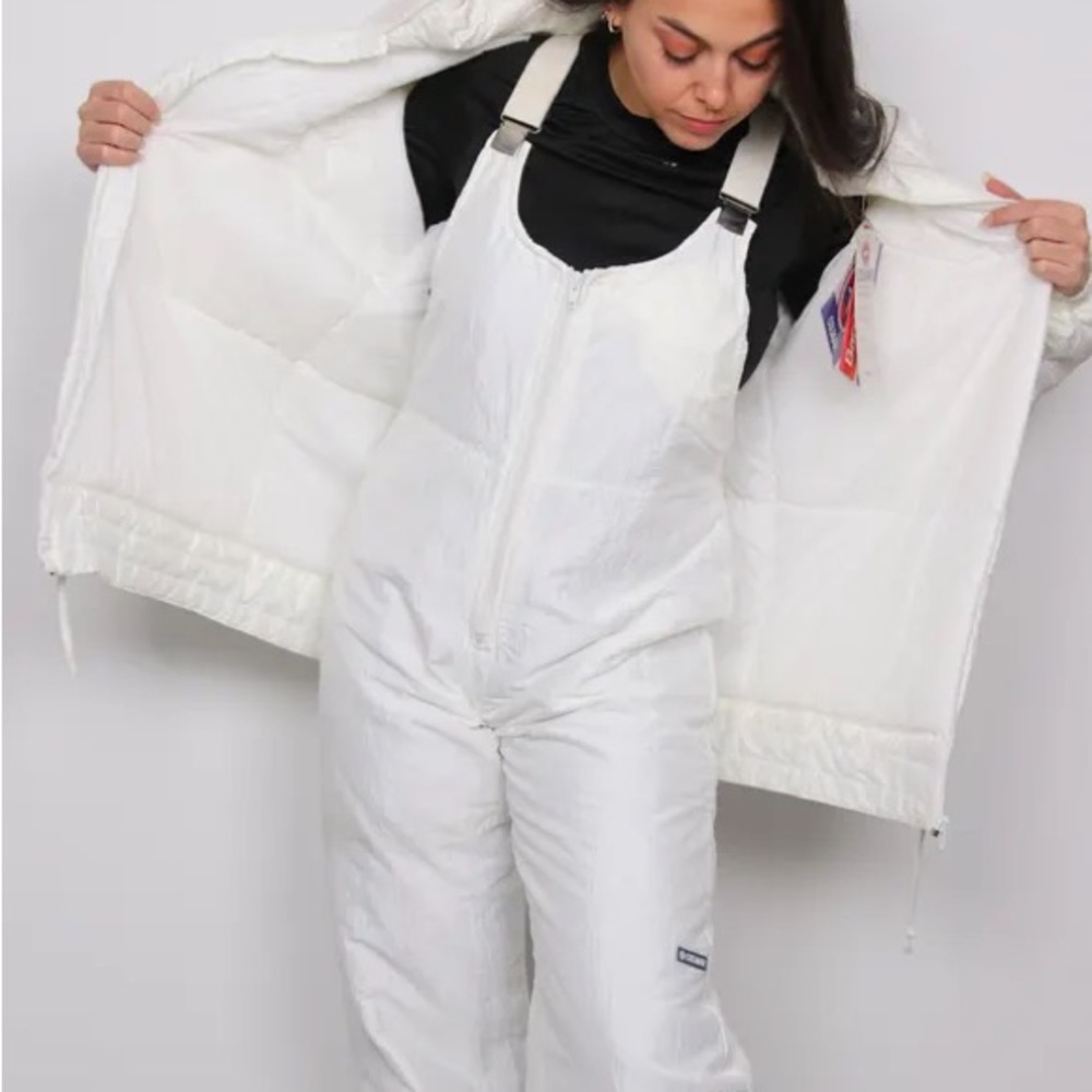 Kitzbuhel size 12 White Insulated Snow Bib Overalls